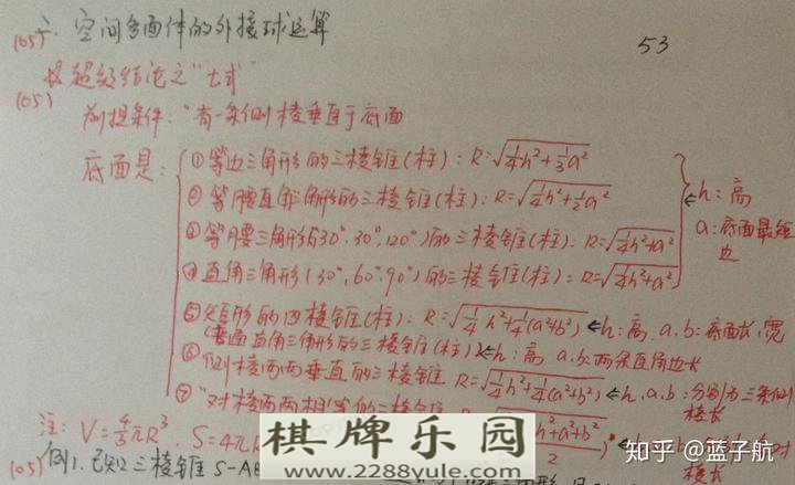 高中数学有哪些经验公式（二级公式）